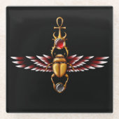 TSDS: Seth's Scarab Coat Graphic Glasuntersetzer (Vorderseite)