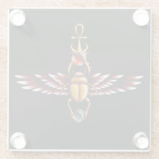 TSDS: Seth's Scarab Coat Graphic Glasuntersetzer (Rückseite)