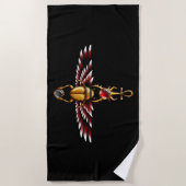TSDS: Seth's Scarab Coat Graphic Strandtuch (Vorderseite)