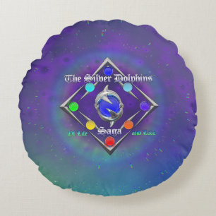 TSDS: Von Leben und Liebe Logo Blau und Grün Rundes Kissen