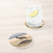 Tsessebe Antilope auf Ausblick für Fleischfresser Untersetzer (Seite)