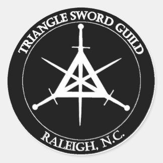 TSG-Siegel-Aufkleber, groß (weiß auf schwarz) Runder Aufkleber