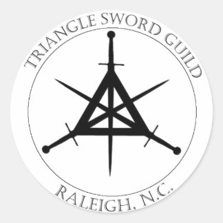 TSG-Siegel-Aufkleber (schwarz auf weiß) Runder Aufkleber