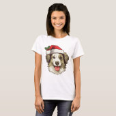 Tshirt - Christmas Border Collie Wheaton (Vorne ganz)