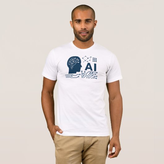 Tshirt der künstlichen allgemeinen Intelligenz (Vorne ganz)