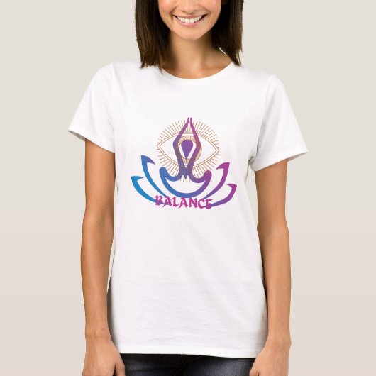 Tshirt Finden Sie Ihr Zentrum: Balance Yoga T-Shir (Vorderseite)