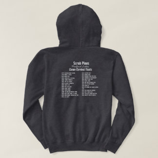 Tshirt /hoodie mit heller Schrift auf der Rückseit