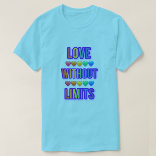 Tshirt love ❤️ without limits. Valentines day 💕 (Design vorne)