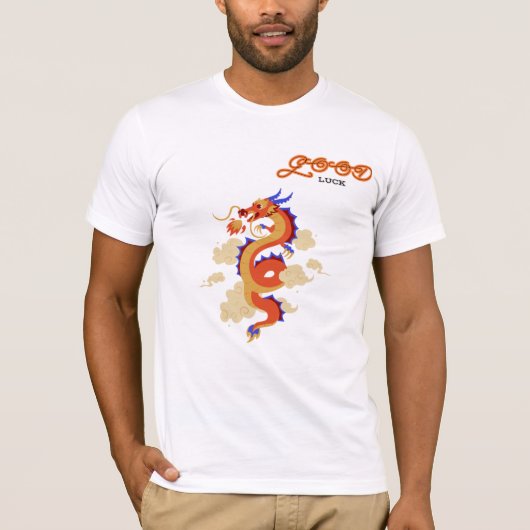 Tshirt Lucky Dragon: Das Glück nimmt den Flug (Vorderseite)
