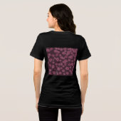 Tshirt mit fantastischen rosa Feen auf schwarzem G (Rückseite voll)