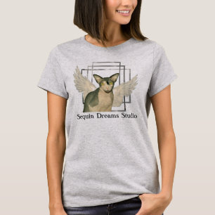 TShirt Sphynx-Katze Ninja in Engelsflügeln