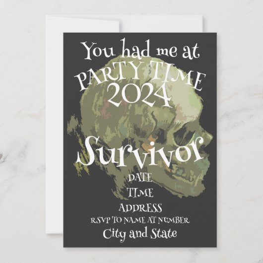 Tshirt Tasse Magnet 2024 Napkin Foto Poster Party Einladung (Vorderseite)