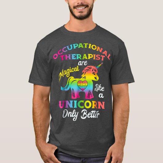 Tshirts - Einhorngeschenke für die Berufstherapie (Vorderseite)