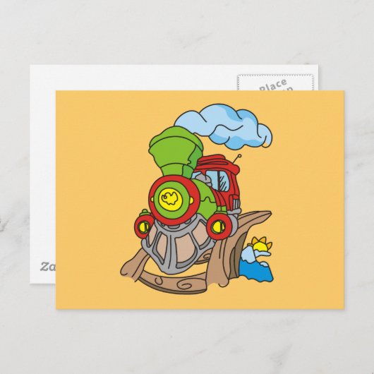 Tshirts und Geschenke für den grünen und roten Zug Postkarte (Vorne/Hinten)