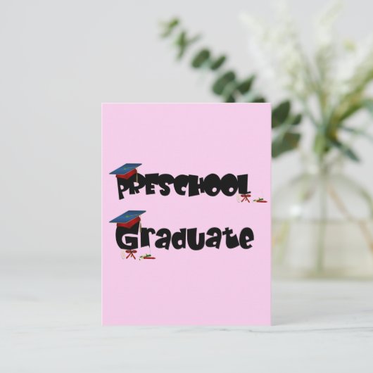 Tshirts und Geschenke für den Vorschulabschluss Ankündigungspostkarte (Stehend Vorderseite)