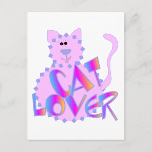 Tshirts und Geschenke für die rosa Katze Postkarte