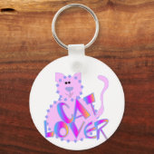 Tshirts und Geschenke für die rosa Katze Schlüsselanhänger (Vorderseite)