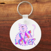 Tshirts und Geschenke für die rosa Katze Schlüsselanhänger (Vorderseite)
