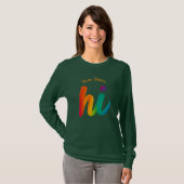Tshit Brush Art Long Sleeve T - Shirt - Dunkelgrün (Vorne ganz)