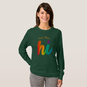 Tshit Brush Art Long Sleeve T - Shirt - Dunkelgrün