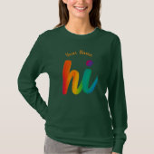 Tshit Brush Art Long Sleeve T - Shirt - Dunkelgrün (Vorderseite)