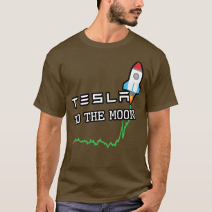 TSLA zum Mond Weiß T-Shirt