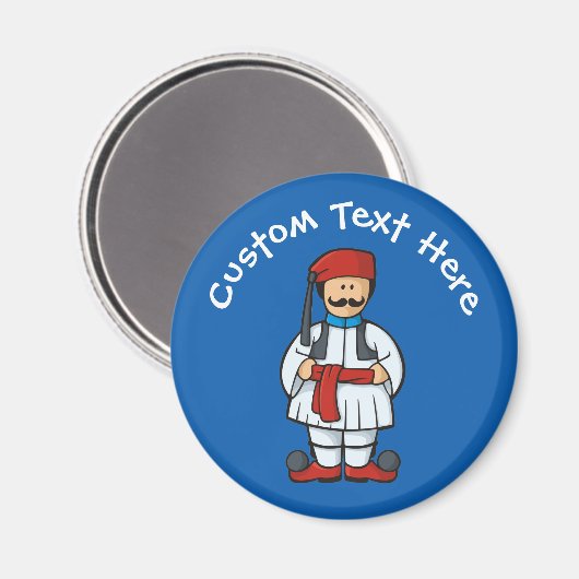 Tsolias Cartoon Magnet (Vorderseite/Rückseite)