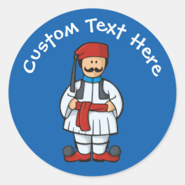 Tsolias Cartoon Runder Aufkleber