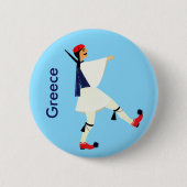 Tsolias (Evzones) mit fustanella Greece souvenir Button (Vorderseite)