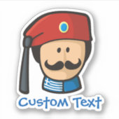 Tsolias Head Aufkleber (Vorderseite)