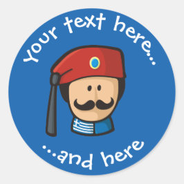 Tsolias Head Runder Aufkleber