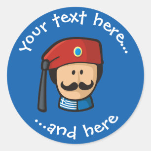 Tsolias Head Runder Aufkleber