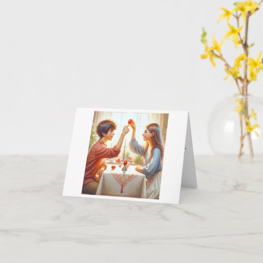 Tsougrisma Osterfeier Karte (Gelbe Blume)