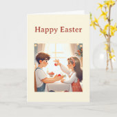 Tsourgrisma Griechischer Oster Karte (Gelbe Blume)