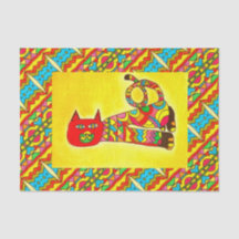TSP - 0089 - Alebrije Cat - Gewebepapier