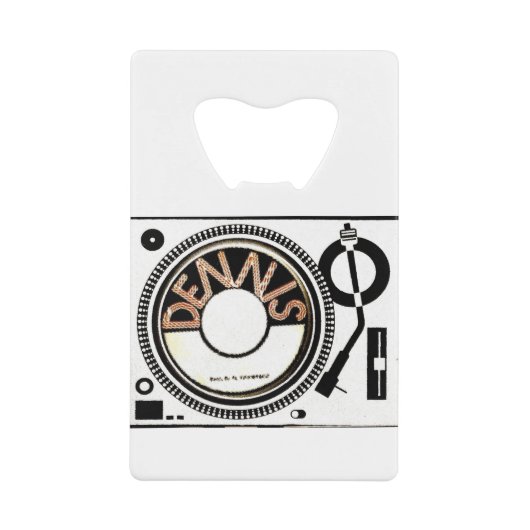 TST/DENNIS TURNTABLE MERCHANDISE GELDBEUTEL FLASCHENÖFFNER (Vorderseite)