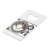 TST/DENNIS TURNTABLE MERCHANDISE GELDBEUTEL FLASCHENÖFFNER (Vorderseite Schrägansicht)