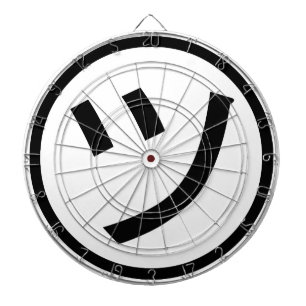 ㋡ Tsu Kana Katakana Lächeln Emoji / Emoticon Dartscheibe