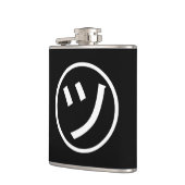 ㋡ Tsu Kana Katakana Lächeln Emoji / Emoticon Flachmann (Links)