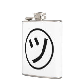 ㋡ Tsu Kana Katakana Lächeln Emoji / Emoticon Flachmann (Links)