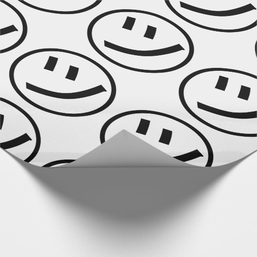 ㋡ Tsu Kana Katakana Lächeln Emoji / Emoticon Geschenkpapier (Ecke)