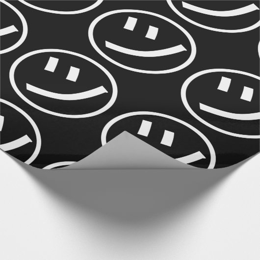 ㋡ Tsu Kana Katakana Lächeln Emoji / Emoticon Geschenkpapier (Ecke)
