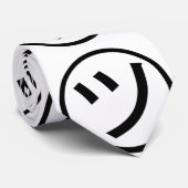 ㋡ Tsu Kana Katakana Lächeln Emoji / Emoticon Krawatte (Gerollt)