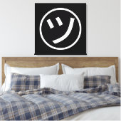 ㋡ Tsu Kana Katakana Lächeln Emoji / Emoticon Leinwanddruck (Insitu (Schlafzimmer))