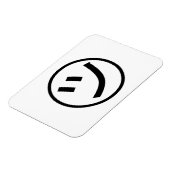 ㋡ Tsu Kana Katakana Lächeln Emoji / Emoticon Magnet (Linke Seite)