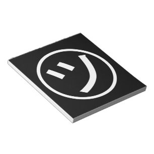㋡ Tsu Kana Katakana Lächeln Emoji / Emoticon Notizblock