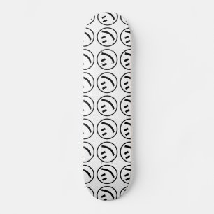 ㋡ Tsu Kana Katakana Smiling Emoji / Emoticon Skateboard