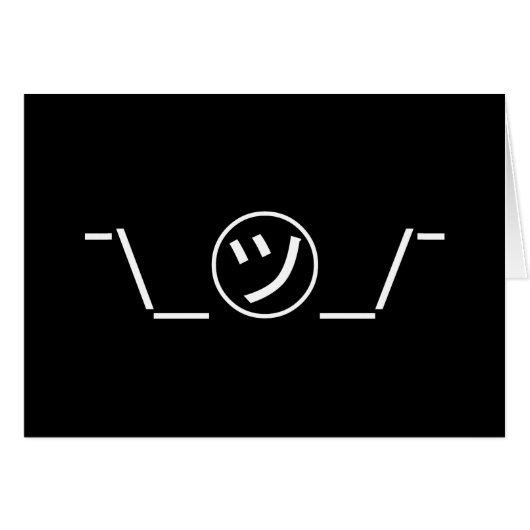 Tsu Kana Shrug Emoticon Ø\_ ㋡_/ Japanisch Kaomoji (Vorderseite (Horizontal))