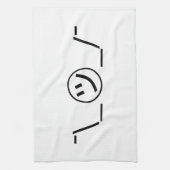 Tsu Kana Shrug Emoticon Ø\_ ㋡_/ Japanisch Kaomoji Geschirrtuch (Vertikal)