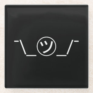 Tsu Kana Shrug Emoticon Ø\_ ㋡_/ Japanisch Kaomoji Glasuntersetzer